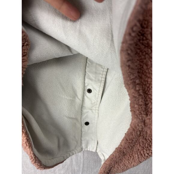 Faherty Women’s Eldridge Pink Sherpa Jacket Small High Pile - Picture 9 of 10